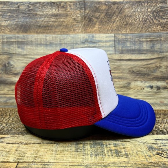Retro ICEE Slushie Mens Trucker Hat Red White Blue Vintage Logo Baseball CAp - Picture 4 of 8